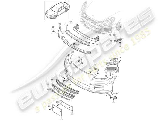 a part diagram from the Porsche Panamera 970 parts catalogue