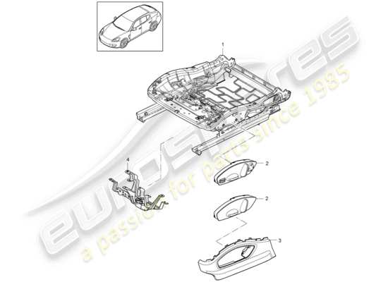 a part diagram from the Porsche Panamera 970 parts catalogue