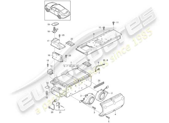 a part diagram from the Porsche Panamera 970 (2016) parts catalogue