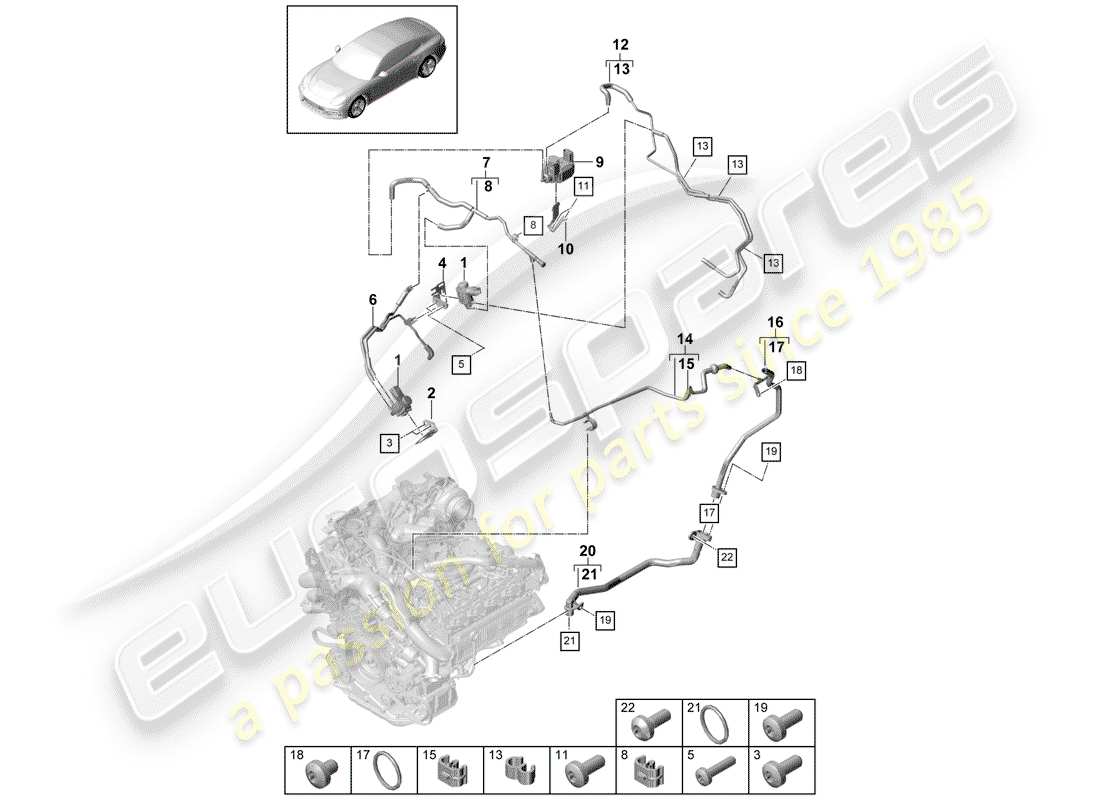 Porsche Panamera 971 (2017) VACUUM SYSTEM Parts Diagram