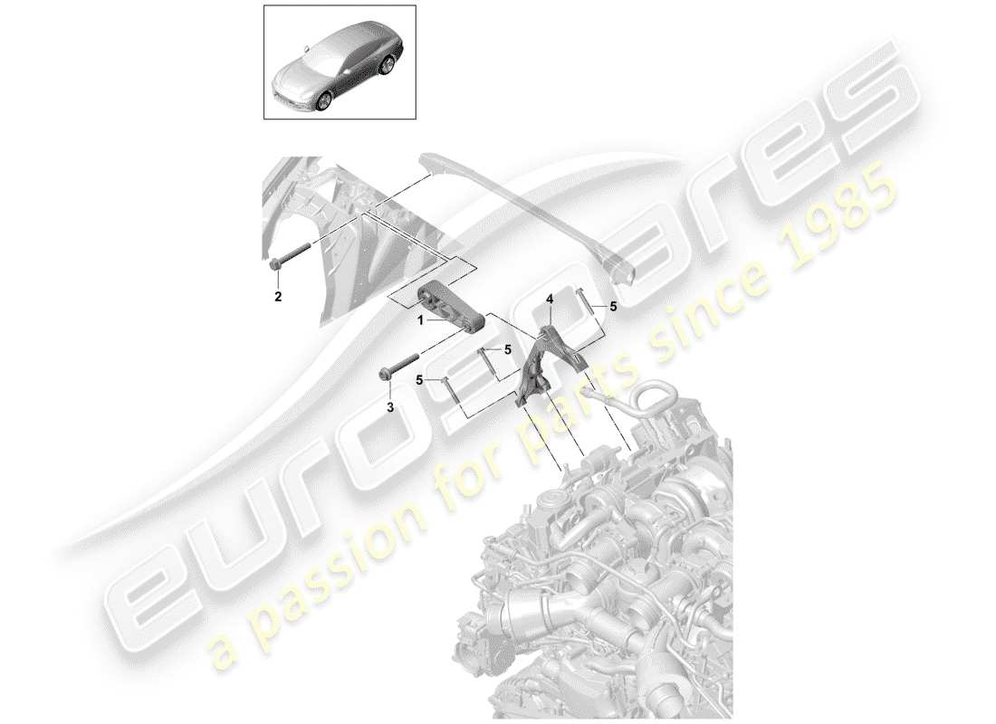 Porsche Panamera 971 (2017) ENGINE LIFTING TACKLE Parts Diagram