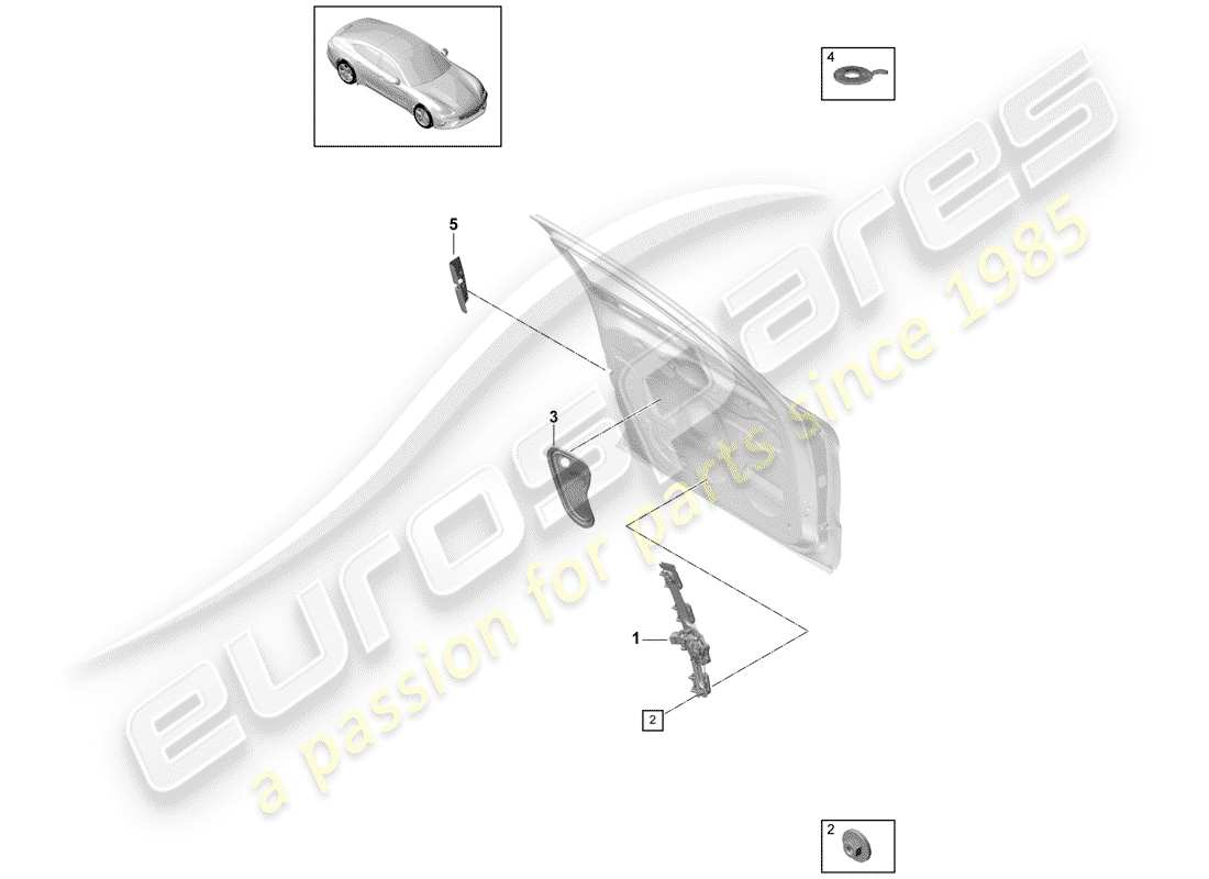 Porsche Panamera 971 (2017) WINDOW REGULATOR Parts Diagram