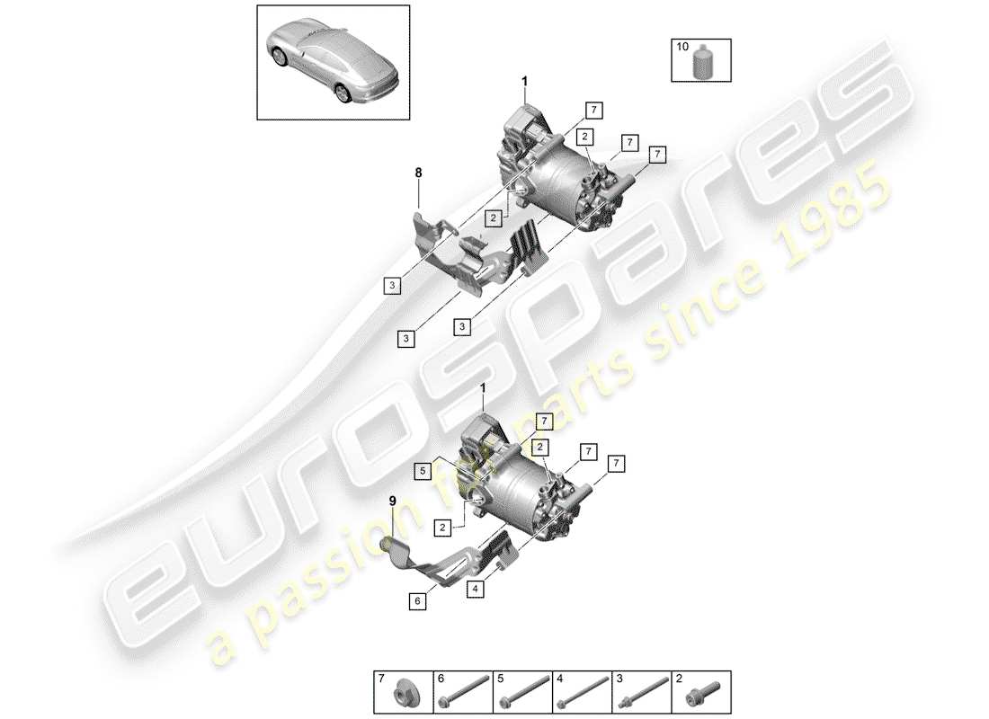 Porsche Panamera 971 (2017) AIR CONDITIONER Parts Diagram