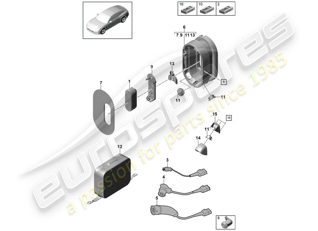 Porsche Panamera 971 (2017) central control unit Parts Diagram