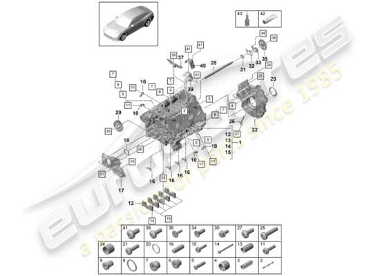 a part diagram from the Porsche Panamera 971 parts catalogue