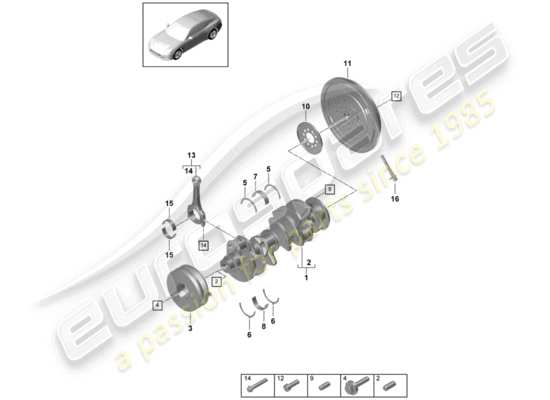 a part diagram from the Porsche Panamera 971 parts catalogue