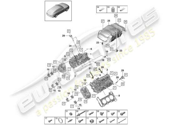 a part diagram from the Porsche Panamera 971 parts catalogue