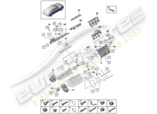 a part diagram from the Porsche Panamera 971 parts catalogue