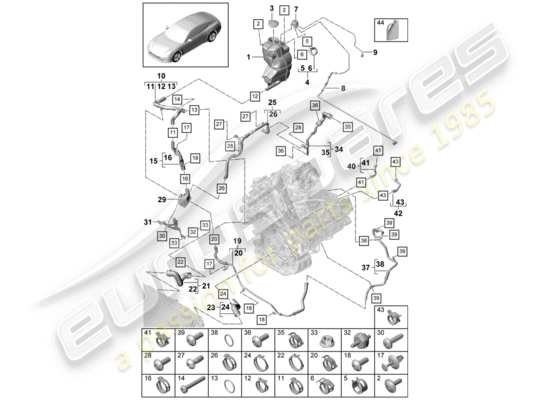 a part diagram from the Porsche Panamera 971 parts catalogue