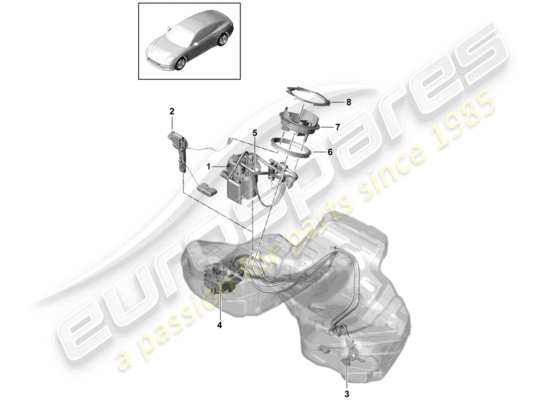 a part diagram from the Porsche Panamera 971 parts catalogue