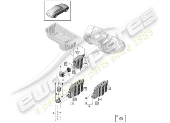 a part diagram from the Porsche Panamera 971 (2017) parts catalogue