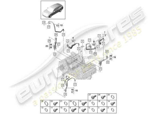 a part diagram from the Porsche Panamera 971 parts catalogue