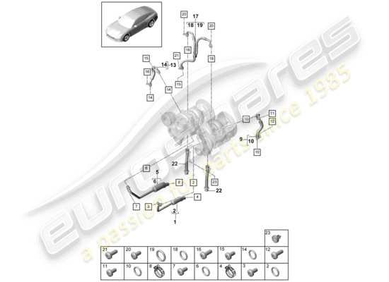 a part diagram from the Porsche Panamera 971 parts catalogue