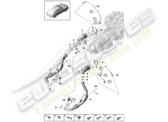 a part diagram from the Porsche Panamera 971 parts catalogue