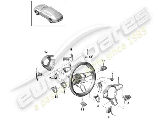 a part diagram from the Porsche Panamera 971 parts catalogue