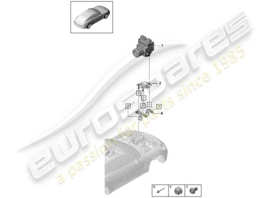 a part diagram from the Porsche Panamera 971 parts catalogue