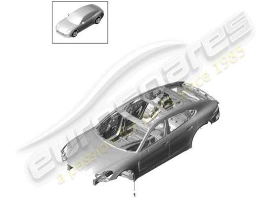 a part diagram from the Porsche Panamera 971 parts catalogue