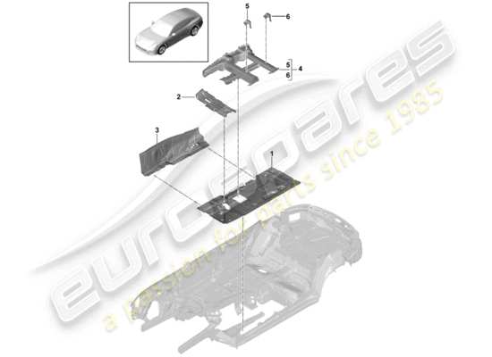 a part diagram from the Porsche Panamera 971 parts catalogue