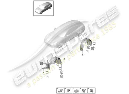 a part diagram from the Porsche Panamera 971 parts catalogue