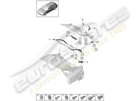 a part diagram from the Porsche Panamera 971 parts catalogue