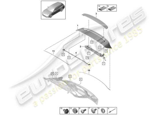 a part diagram from the Porsche Panamera 971 (2017) parts catalogue