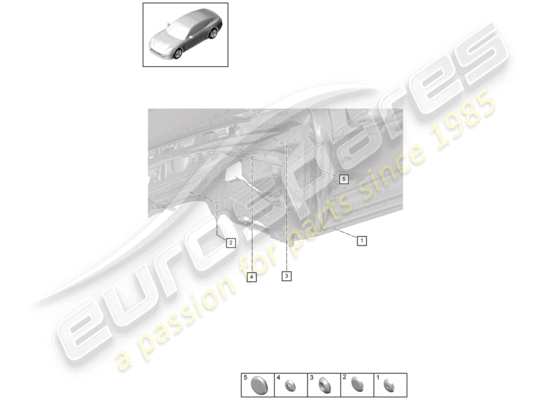 a part diagram from the Porsche Panamera 971 parts catalogue