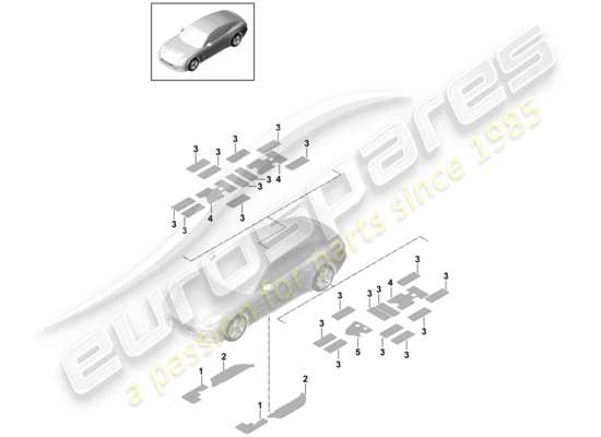 a part diagram from the Porsche Panamera 971 (2017) parts catalogue