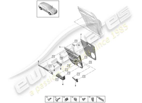 a part diagram from the Porsche Panamera 971 (2017) parts catalogue