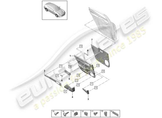 a part diagram from the Porsche Panamera 971 parts catalogue