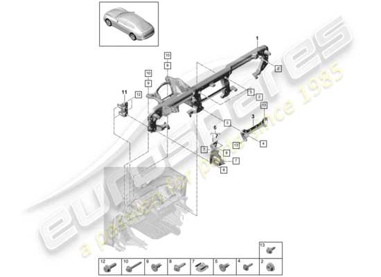 a part diagram from the Porsche Panamera 971 (2017) parts catalogue