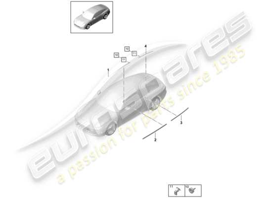 a part diagram from the Porsche Panamera 971 (2017) parts catalogue