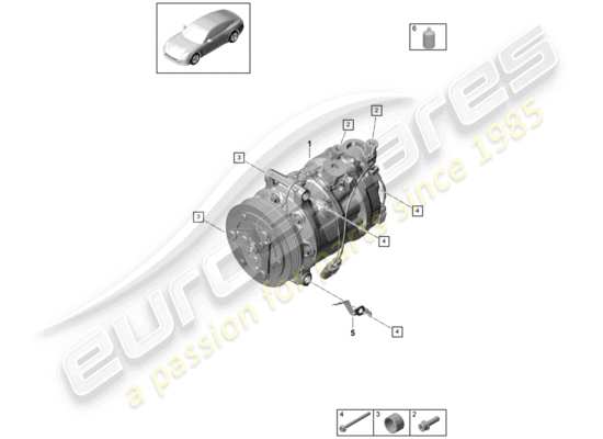 a part diagram from the Porsche Panamera 971 parts catalogue