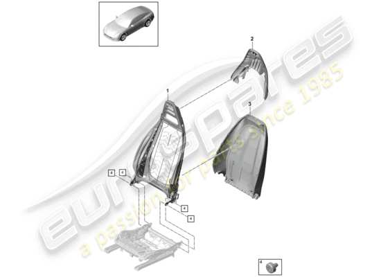 a part diagram from the Porsche Panamera 971 parts catalogue