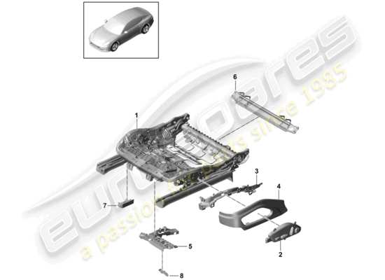 a part diagram from the Porsche Panamera 971 parts catalogue