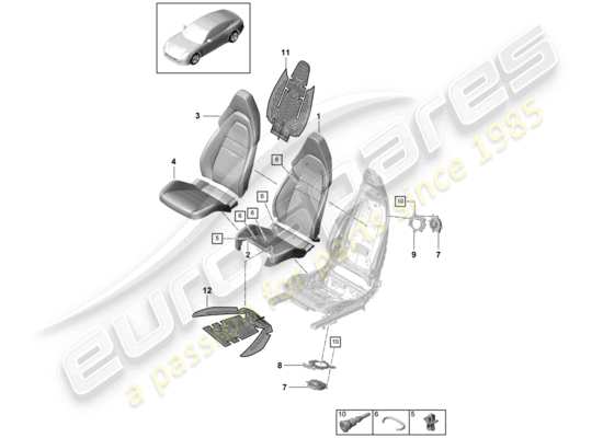 a part diagram from the Porsche Panamera 971 parts catalogue