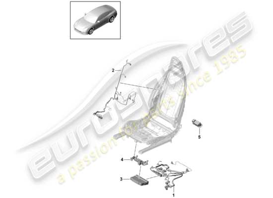 a part diagram from the Porsche Panamera 971 parts catalogue