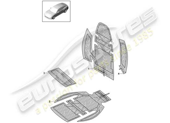 a part diagram from the Porsche Panamera 971 (2017) parts catalogue