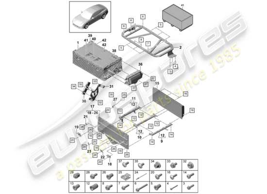 a part diagram from the Porsche Panamera 971 parts catalogue