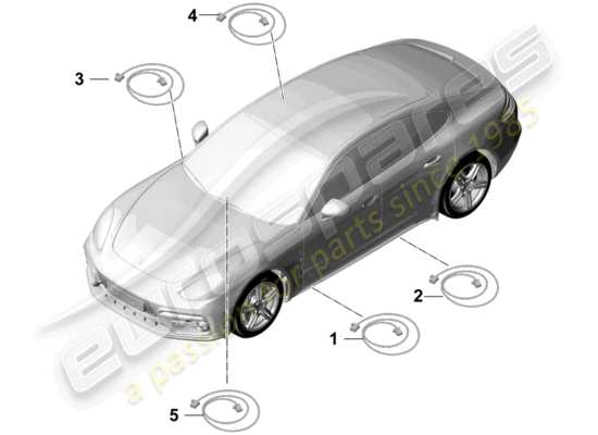 a part diagram from the Porsche Panamera 971 parts catalogue