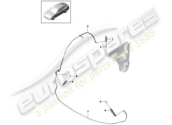 a part diagram from the Porsche Panamera 971 parts catalogue