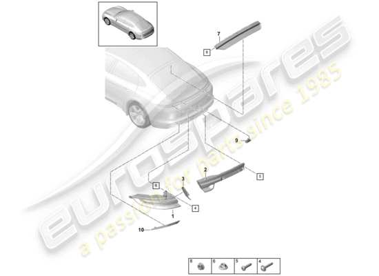 a part diagram from the Porsche Panamera 971 parts catalogue