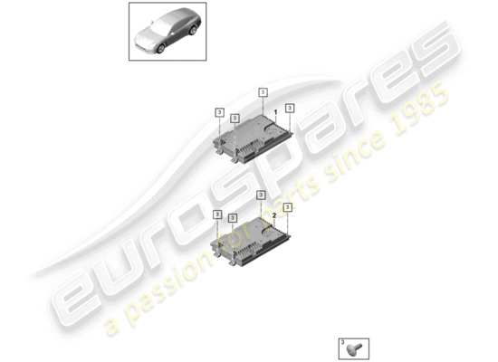 a part diagram from the Porsche Panamera 971 parts catalogue