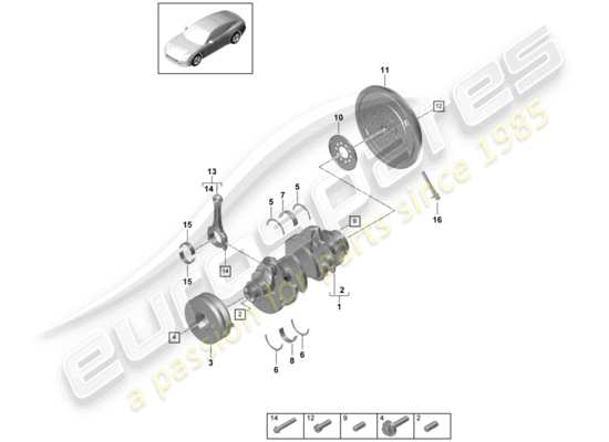 a part diagram from the Porsche Panamera 971 parts catalogue