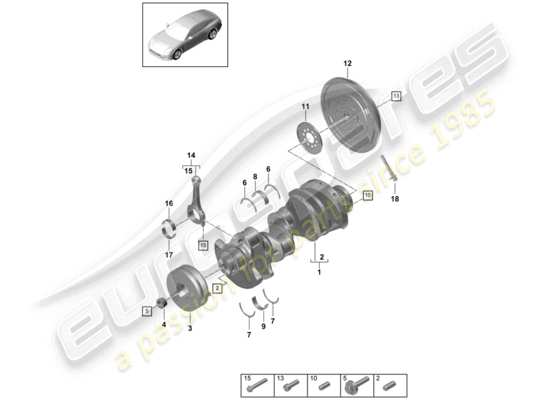 a part diagram from the Porsche Panamera 971 parts catalogue