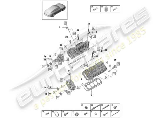 a part diagram from the Porsche Panamera 971 parts catalogue