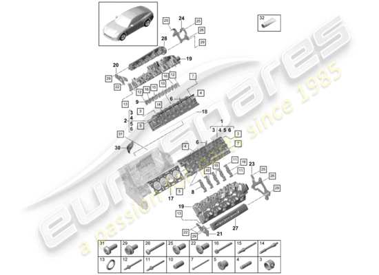 a part diagram from the Porsche Panamera 971 parts catalogue