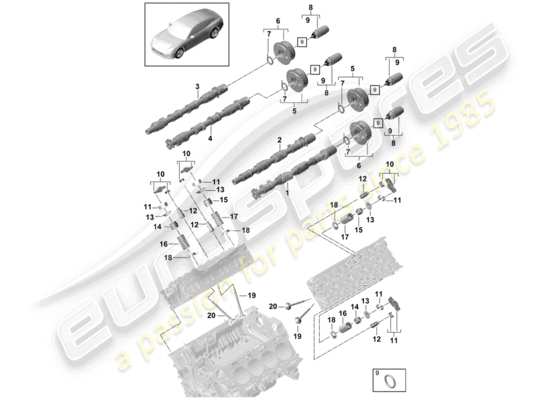 a part diagram from the Porsche Panamera 971 (2018) parts catalogue