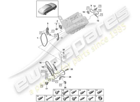 a part diagram from the Porsche Panamera 971 parts catalogue