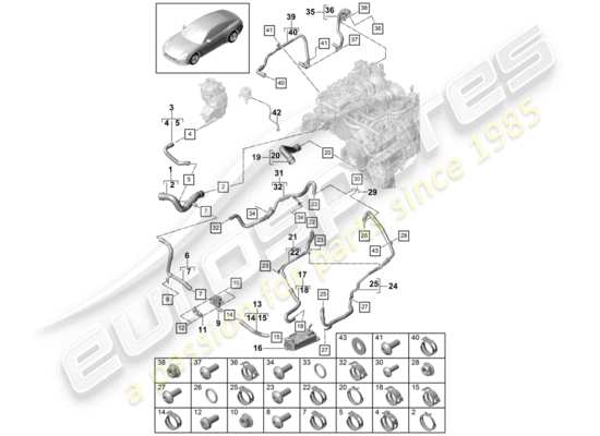 a part diagram from the Porsche Panamera 971 parts catalogue