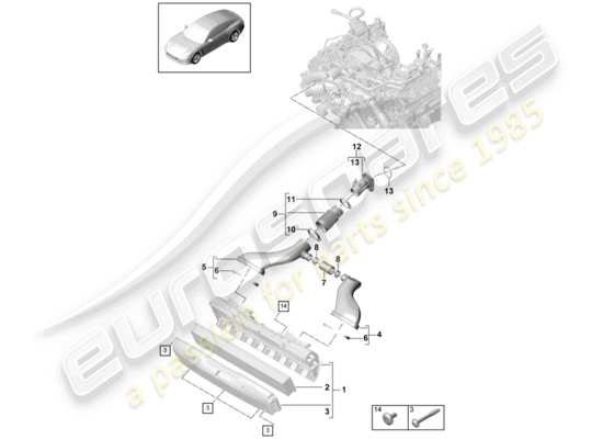 a part diagram from the Porsche Panamera 971 (2018) parts catalogue